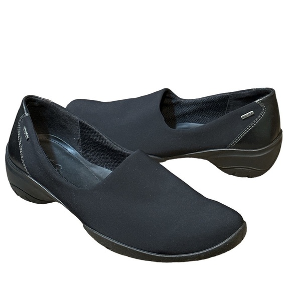 ECCO Rise GoreTex Leather Waterproof Comfort Walking Shoe Slip On Wedge US 8-8.5 - Picture 1 of 10